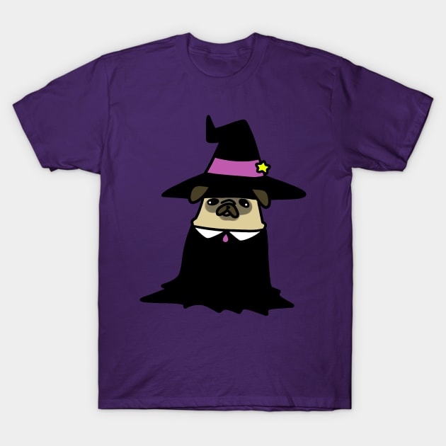 Witch Pug T-Shirt by saradaboru